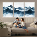 Snowy Peaks Wall Art – Framed Misty Mountain Canvas Artwork by MyGreatCanvas | Canvas Wall Art Prints | Photo Prints & Wall Decor