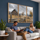 Rustic Autumn Farmhouse Wall Art Canvas Print – Serene