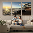 Tropical Beach Wall Art - Stunning Ocean Sunset Canvas Print