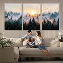 Misty Forest Wall Art – Framed Sunrise Pines Canvas Artwork, by MyGreatCanvas | Canvas Wall Art Prints | Photo Prints & Wall Decor