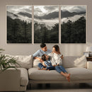 Moody Forest Wall Art – Framed Mountain Fog Canvas Artwork, by MyGreatCanvas | Canvas Wall Art Prints | Photo Prints & Wall Decor