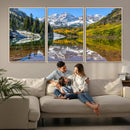 Maroon Bells Wall Art – Framed Snowy Mountain Canvas by MyGreatCanvas | Canvas Wall Art Prints | Photo Prints & Wall Decor