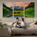 Maroon Bells Lake Wall Art Canvas Print – Framed Majestic