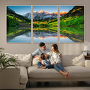 Majestic Snow-Capped Peaks Wall Art Canvas Print, Vibrant by MyGreatCanvas | Canvas Wall Art Prints | Photo Prints & Wall Decor