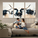 Texas Longhorn Wall Art Canvas Print – Majestic Horned Bull