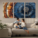 Framed Abstract Tree Ring Wall Art Print Natural Rustic Wood by MyGreatCanvas | Canvas Wall Art Prints | Photo Prints & Wall Decor