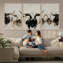 Longhorn Cattle Wall Art Canvas Print – Framed Bison Herd by MyGreatCanvas | Canvas Wall Art Prints | Photo Prints & Wall Decor