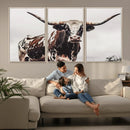 Texas Longhorn Wall Art – Framed Spotted Bull Canvas by MyGreatCanvas | Canvas Wall Art Prints | Photo Prints & Wall Decor