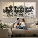 Galloping Horses Wall Art Canvas Print – Framed Wild