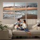 Ocean Sunset Wall Art Canvas Print – Framed Beach Waves