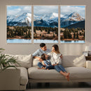 Grand Teton Park Wall Art Canvas Print – Framed Alpine Lake