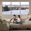 Snowy Mountain Wall Art Canvas Print – Framed Ski Slope