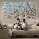 Clear Water Wall Art Canvas Print – Framed Sunlit Ocean