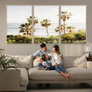 California Coast Palm Trees Wall Art Canvas Print – Framed