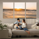 Calm Water Wall Art – Framed Sunset Waves Canvas Artwork, by MyGreatCanvas | Canvas Wall Art Prints | Photo Prints & Wall Decor
