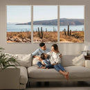 Desert Lake Wall Art – Framed Cactus Mountain Canvas by MyGreatCanvas | Canvas Wall Art Prints | Photo Prints & Wall Decor