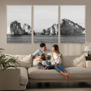 Coastal Wall Art – Framed Black White Ocean Canvas Artwork, by MyGreatCanvas | Canvas Wall Art Prints | Photo Prints & Wall Decor