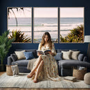 Ocean Surfer Wall Art Canvas Print – Framed Coastal Surf Art by MyGreatCanvas | Canvas Wall Art Prints | Photo Prints & Wall Decor