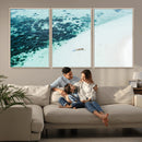 Minimal Beach Wall Art – Framed Ocean Swimming Canvas by MyGreatCanvas | Canvas Wall Art Prints | Photo Prints & Wall Decor