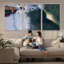 Ocean Wave Wall Art – Aerial Coastal View Canvas Artwork, by MyGreatCanvas | Canvas Wall Art Prints | Photo Prints & Wall Decor