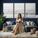 Surfer Silhouette Wall Art Canvas Print – Framed Calm Ocean by MyGreatCanvas | Canvas Wall Art Prints | Photo Prints & Wall Decor