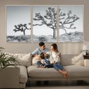 Joshua Tree Wall Art Canvas Print – Framed Black White