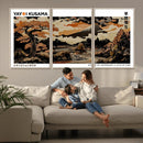 Modern Japanese Wall Art Canvas Print – Framed Abstract