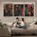 Modern Japanese Wall Art Canvas Print – Framed Abstract
