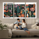 Modern Japanese Wall Art Canvas Print – Framed Abstract