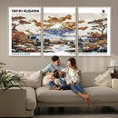 Modern Japanese Wall Art Canvas Print – Framed Abstract