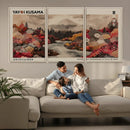 Modern Japanese Wall Art Canvas Print – Framed Abstract