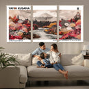 Modern Japanese Wall Art Canvas Print – Framed Abstract