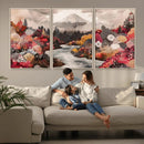 Mountain Wall Art Canvas Print – Framed Autumn Forest