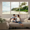 Relaxing Beach Wall Art Canvas Print – Framed Ocean View