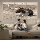 Texas Longhorn Wall Art Canvas Print – Framed Country Living
