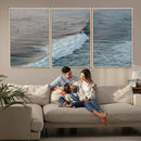 Ocean Waves Wall Art Canvas Print – Framed Coastal Serenity