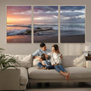 Golden Hour Wall Art Canvas Print – Framed Tranquil Waves