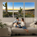 Saguaro Cactus Wall Art Canvas Print – Framed Desert Sunset by MyGreatCanvas | Canvas Wall Art Prints | Photo Prints & Wall Decor