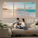 Beach Sunset Wall Art Canvas Print – Framed Ocean Waves