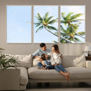 Palm Trees Wall Art Canvas Print – Framed Tropical Coastal