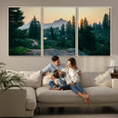 Mountain Wall Art Canvas Print – Framed Forest Serenity
