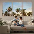 Palm Trees Wall Art Canvas Print – Framed Tropical Vibes