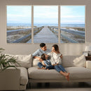 Beach Boardwalk Wall Art Canvas Print – Framed Coastal
