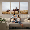 Western Cowboys Wall Art Canvas Print – Rustic Prairie