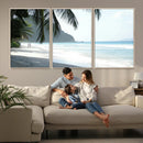 Tropical Beach Wall Art Canvas Print – Framed Serene Ocean