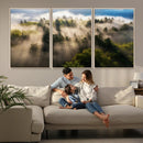 Tranquil Forest Scene Wall Art Canvas Print – Framed Moody