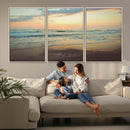 Sunset Seascape Wall Art Canvas Print – Framed Pastel Ocean