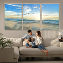 Minimalist Seaside Wall Art Canvas Print – Morning Glow