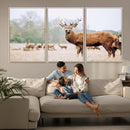 Rustic Deer Wall Art Canvas Print – Forest Woodland Stag
