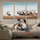 Elk Herd Wall Art Canvas Print – Framed Wildlife Photography